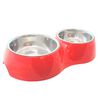 Plato Comida Agua Rojo Para Perro M Mascan