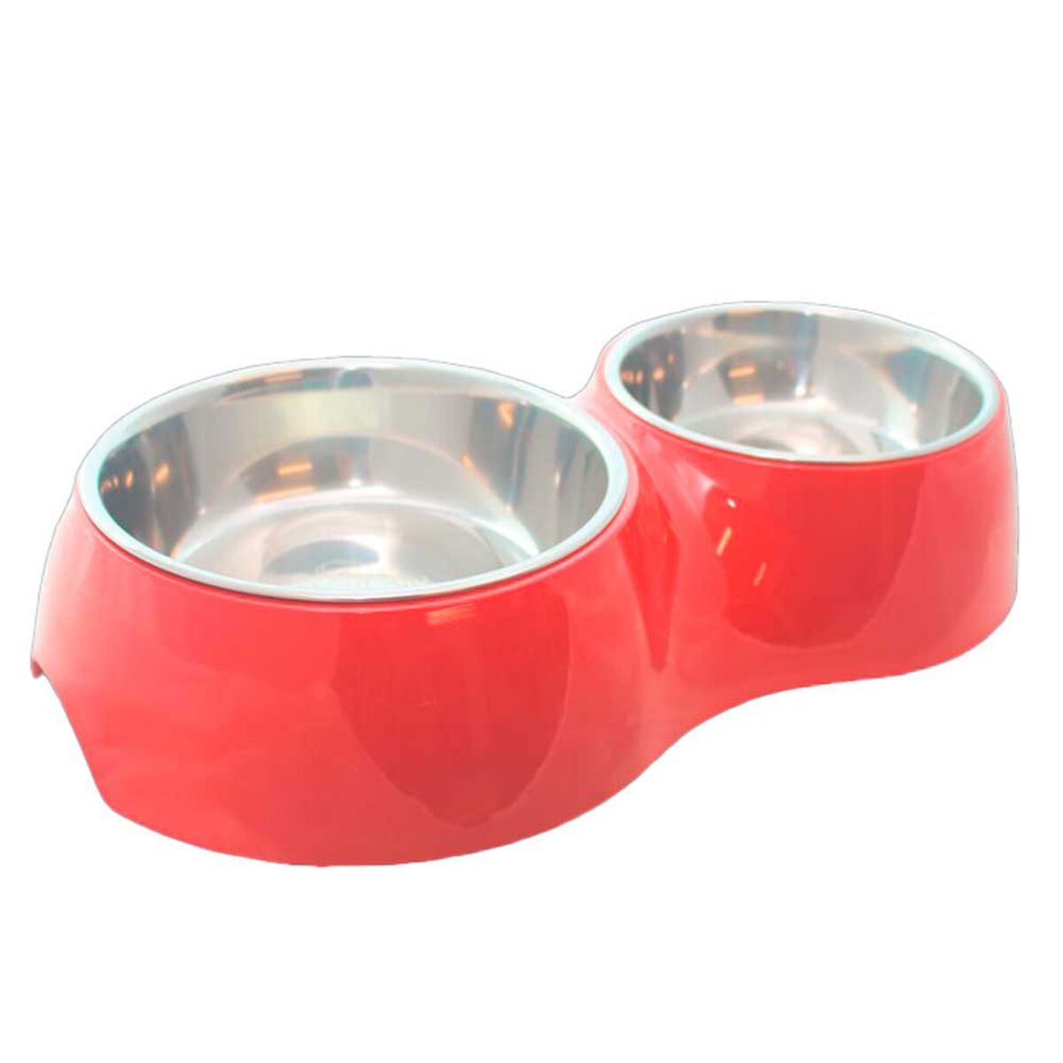 Plato Comida Agua Rojo Para Perro M Mascan
