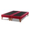 Base Europea Dividida Latam Home King Zen Cuero Rojo