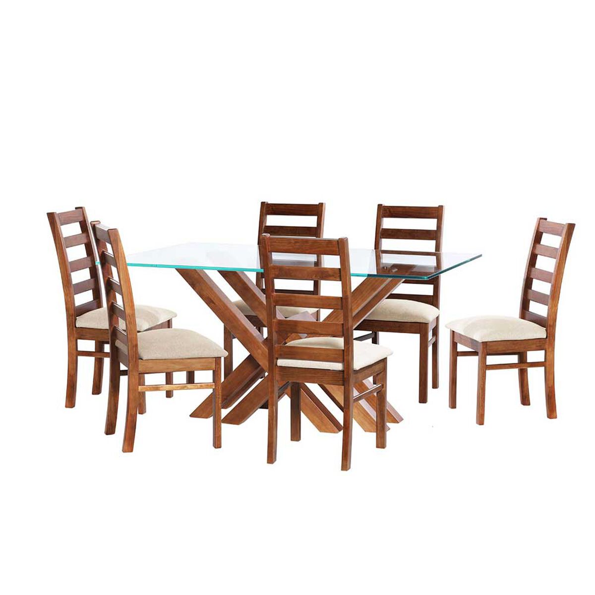 Juego de Comedor Latam Home Merida 6 Sillas Blanco