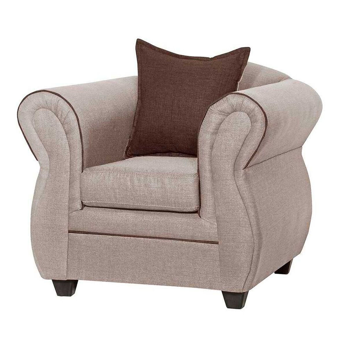 Juego de Living Black Factory Emili 7 Cuerpos Beige