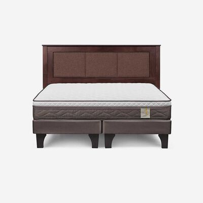 Cama Europea Rosen Base Dividida 2 Plazas New Style 4 Plus + Respaldo Rachel