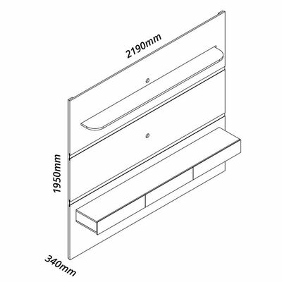 Imagen 2 del producto Home Decocasa royal Hasta 75"" Blanco