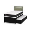 Cama Nido CIC 1,5 Plazas Ortopedic + Respaldo Munich Olivo