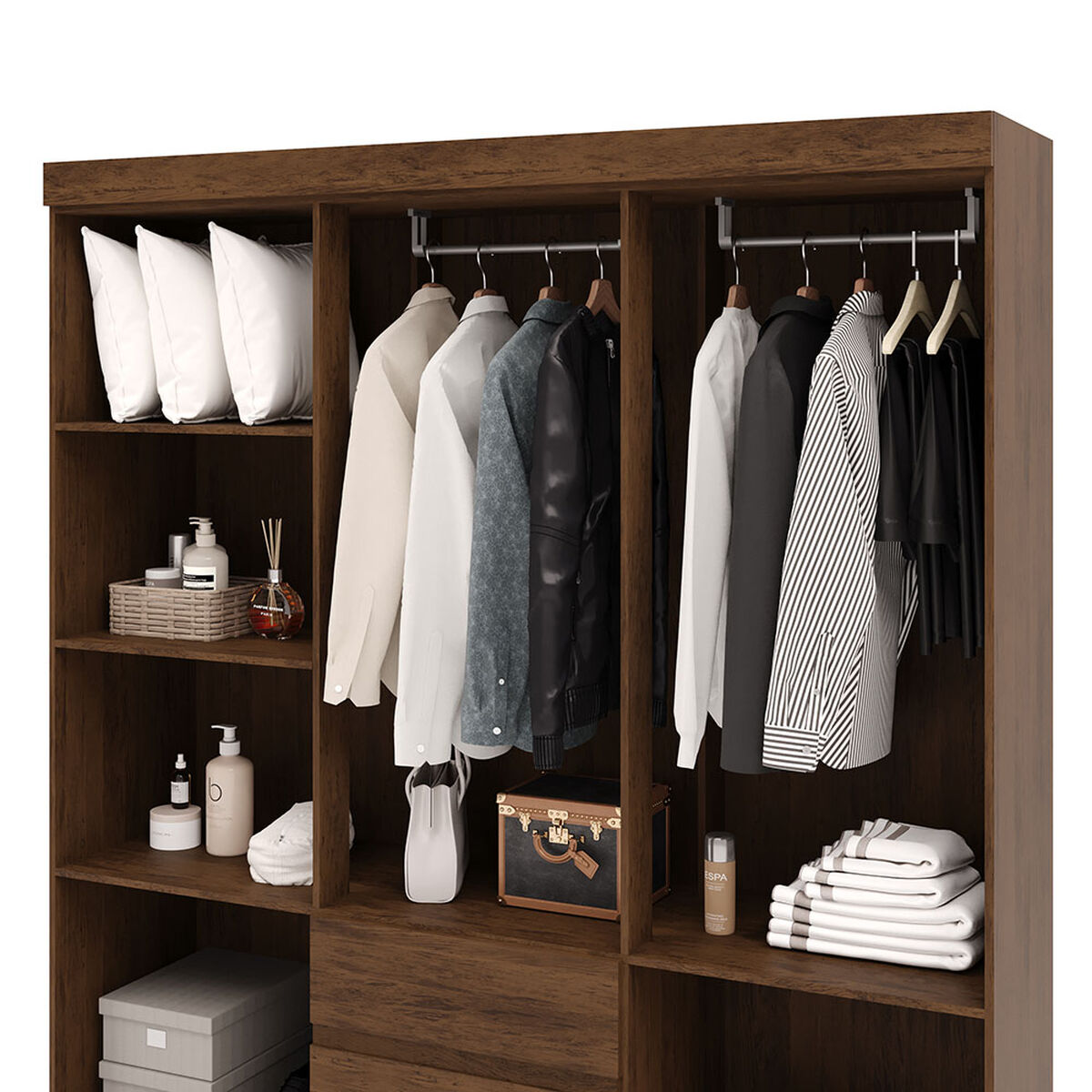 Clóset Vekkahome Americano 6 Puertas 2 Cajones Café