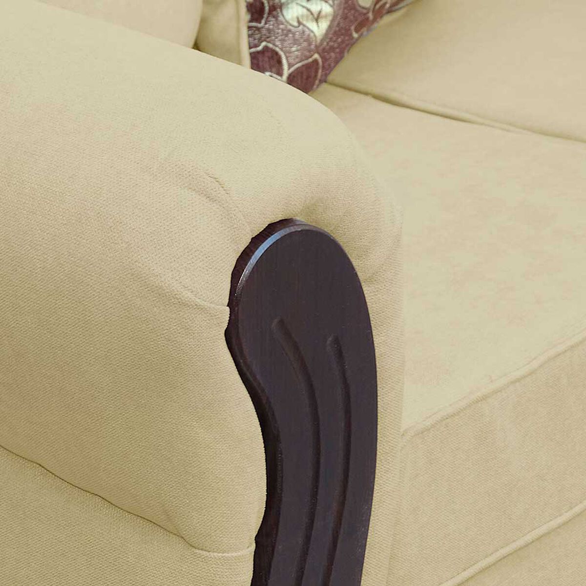 Juego de Living Elegant Detail Girona Sofá 3 Cuerpos + Dos Sillones 1 Cuerpo Beige