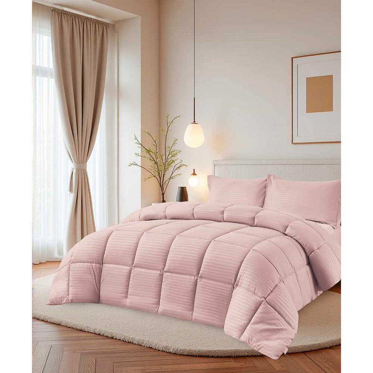 Plum&oacute;n Valencia 1,5 Plazas Embossed Rosa