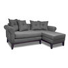 Seccional Derecho Living Factory Oklahoma 4 Cuerpos Gris