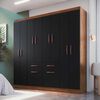 Closet Altavisi&oacute;n 588008 Negro Casta&ntilde;a  8 Puertas 2 Cajones