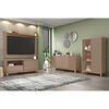 Panel TV 65" + Rack TV 55" + Vitrina + Buffet  Decocasa Mondrian Gris