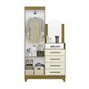 Cómoda Vekkahome Capri 4 Cajones 2 Puertas Beige Café