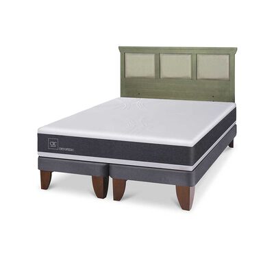 Imagen 2 del producto Cama Europea CIC Base Dividida King Ortopedic + Respaldo Torino Olivo