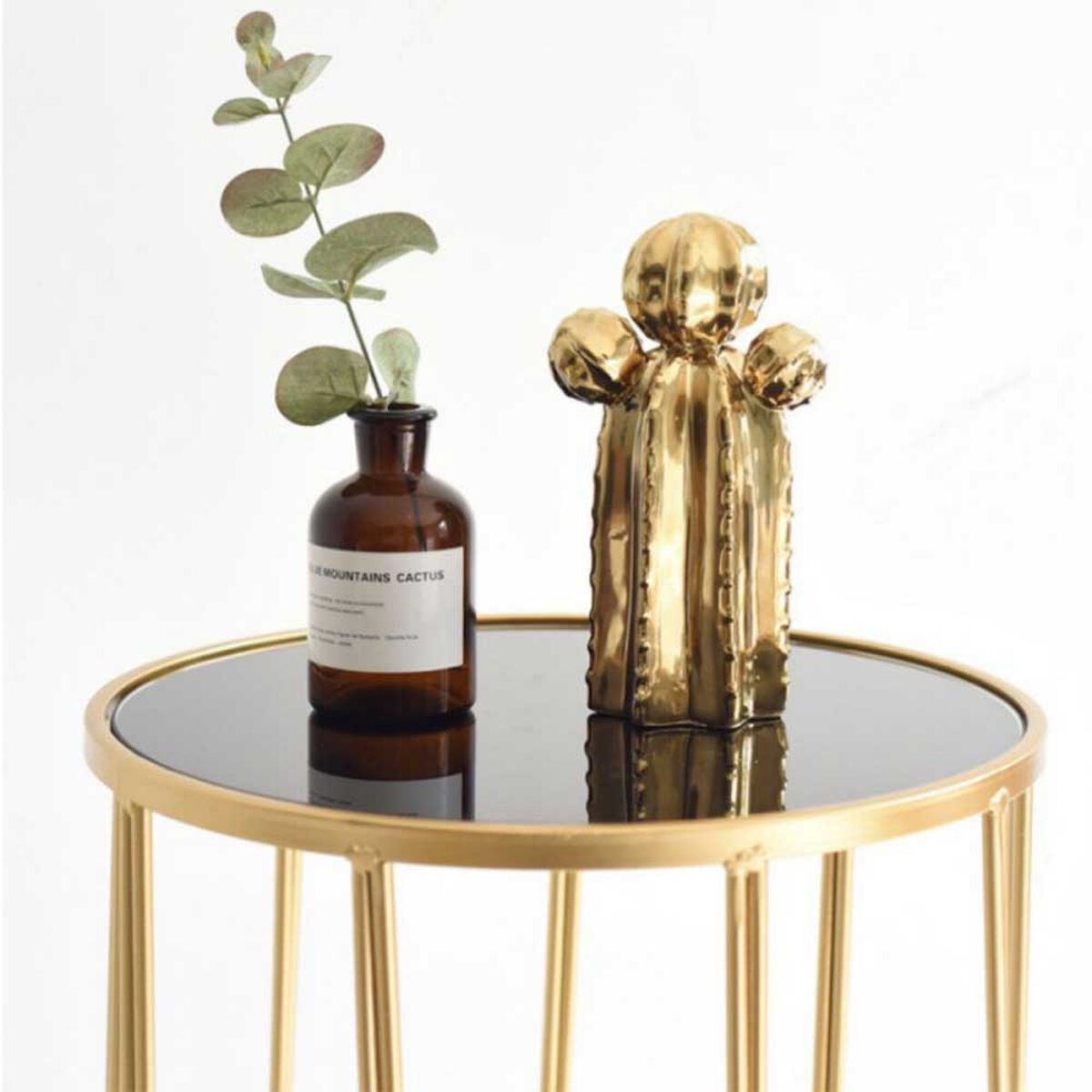 Set 2 Mesas de Vidrio Ankara Store T1010 Dorado