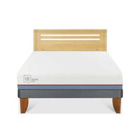 Cama Europea CIC 2 Plazas Excellence Plus + Respaldo Munich Mostaza