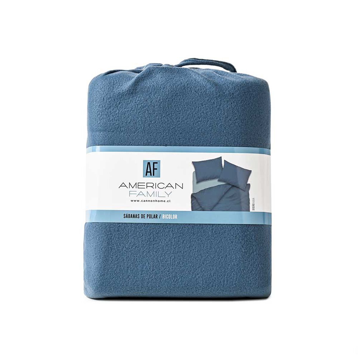 Juego de Sábanas Polar American Family 1,5 Plazas Liso Aqua