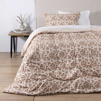 Plumón Estampado SoHome 1,5 Plazas Hatha Rosado
