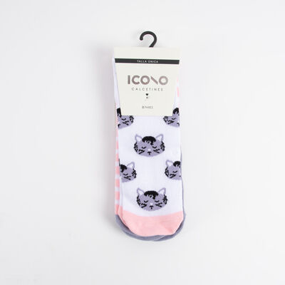 Imagen 1 del producto Pack 3 Calcetines Corto Mujer Icono Surtido