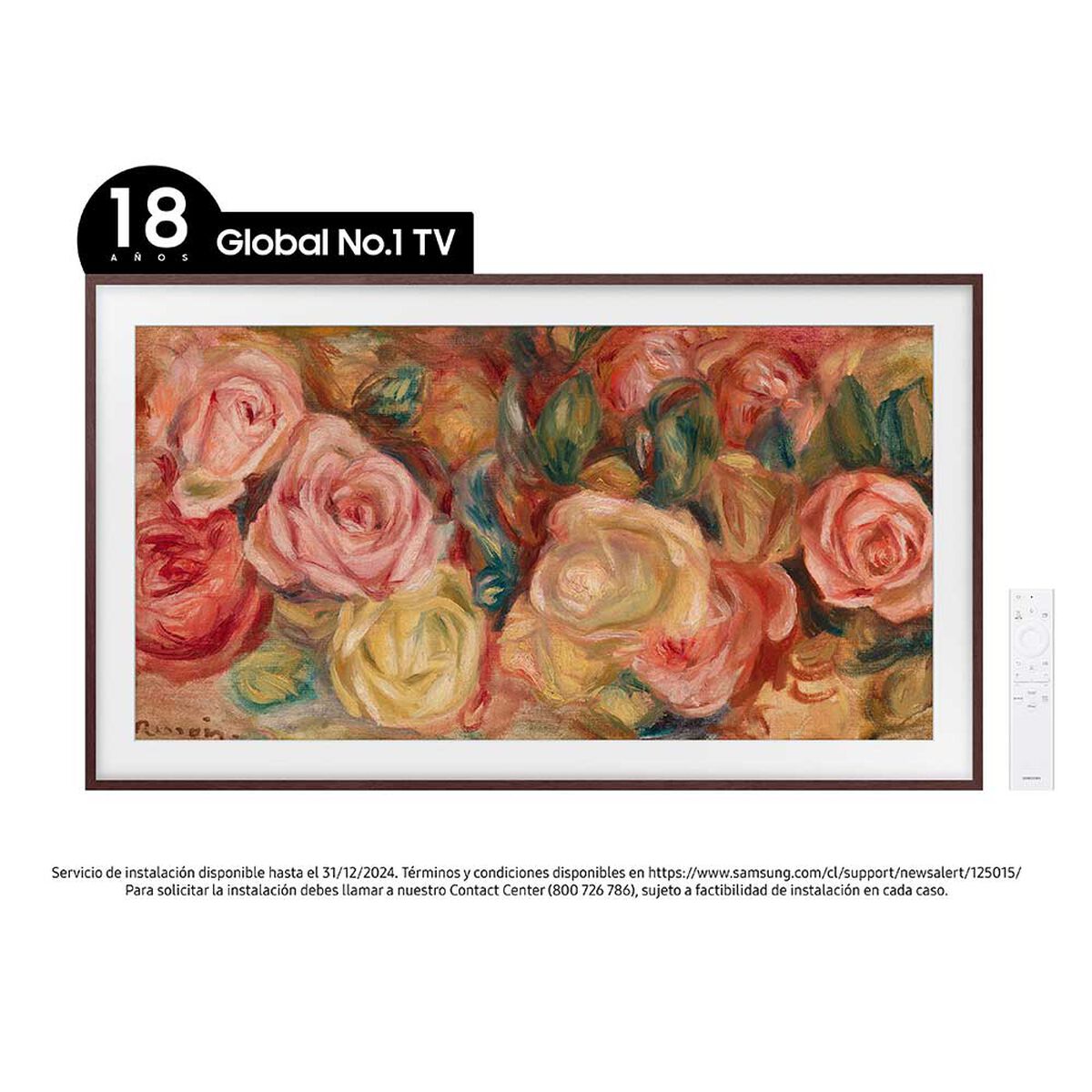 QLED 85" Samsung The Frame Smart TV 4K UHD 2024 + Marco Café