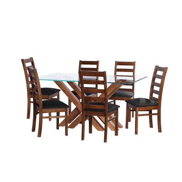 Juego de Comedor Latam Home Merida 6 Sillas Negro