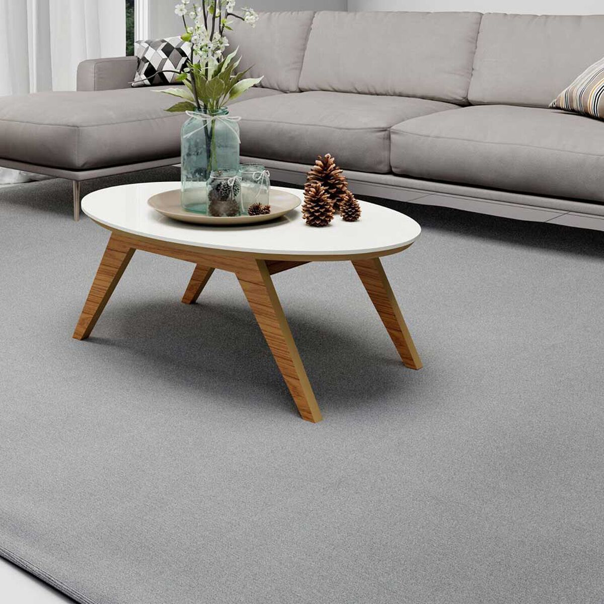 Mesa de Centro Roca Fronteiras Blanco Canela