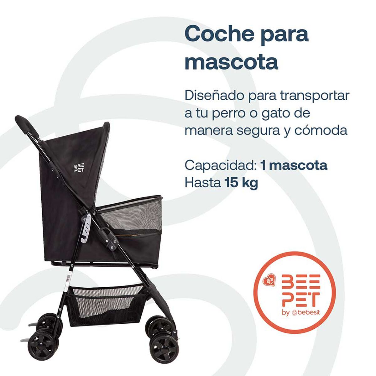 Coche Mascota Negro BP03N Bebesit