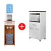 Combo Mueble Auxiliar Casanova Clean 1 Cajón 1 Puerta + Mueble para Microondas Micro 1 Cajón