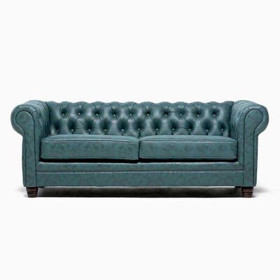 Imagen 1 del producto Sofá Barra Design Chesterfield 3 Cuerpos Skin Petróleo