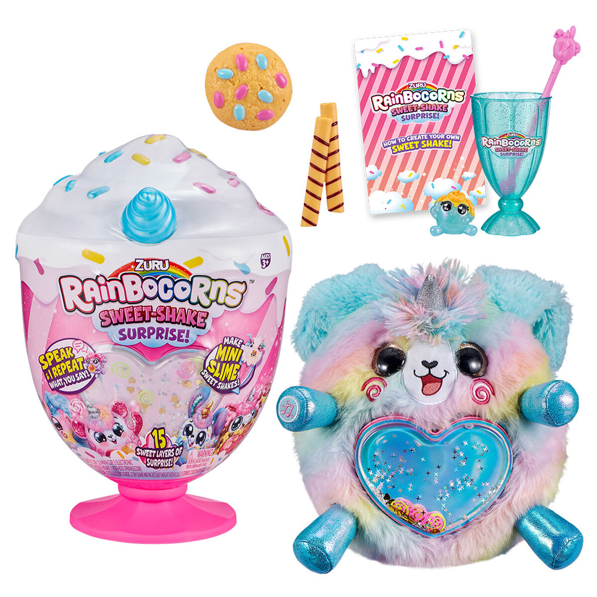 Peluche Rainbocorn Sweet Shake Surprise Serie 1