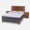 Cama Europea CIC 2 Plazas Ortopedic Advance + Respaldo + 2 Veladores Milán + Almohadas Viscoelásticas