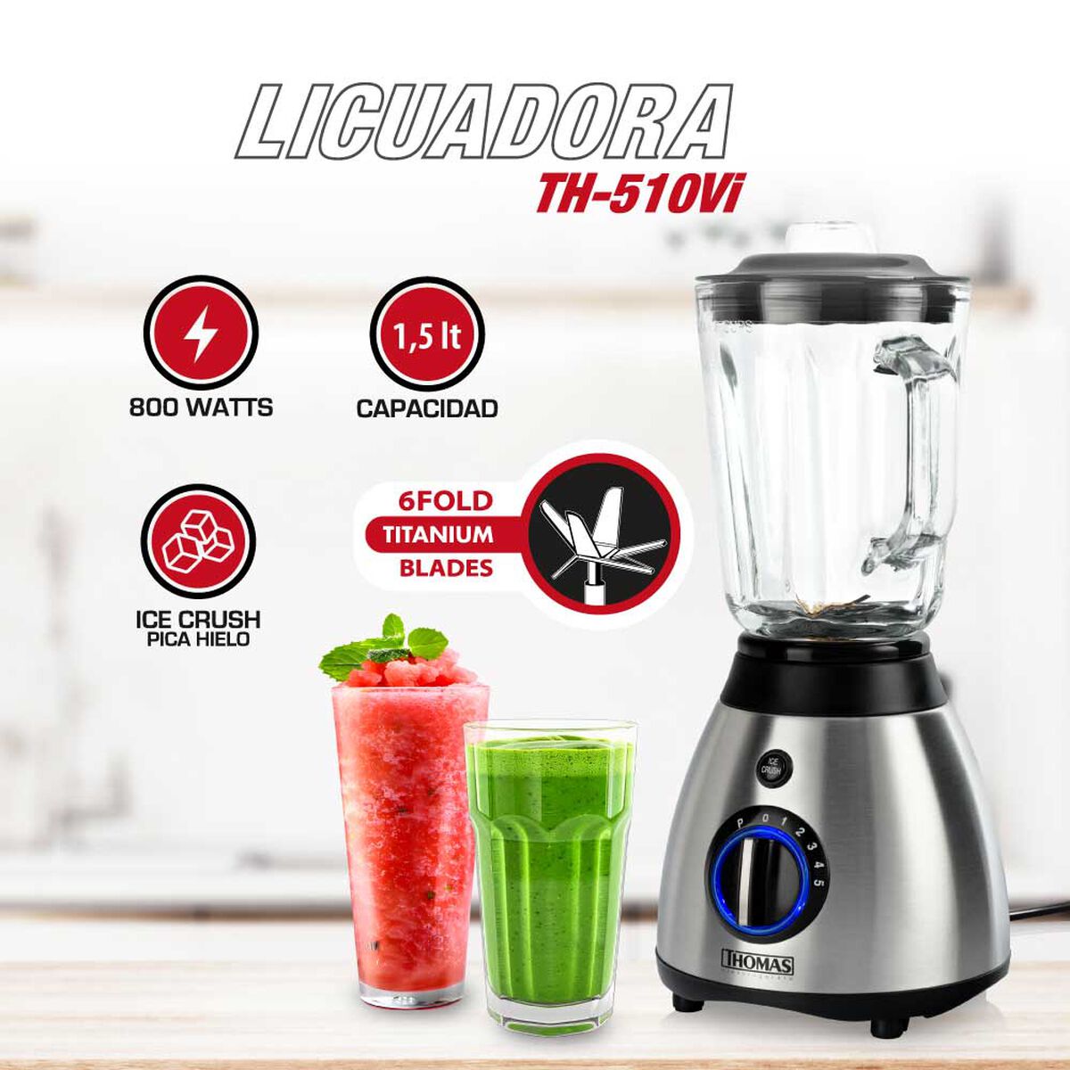 Licuadora Thomas TH-510VI 1,5 lts.