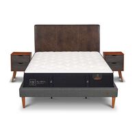 Cama Europea CIC King Premium + Respaldo + Veladores