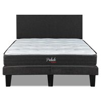 Cama Europea Prelude 2 Plazas Radiant 190 Cm + Respaldo Praga Marengo