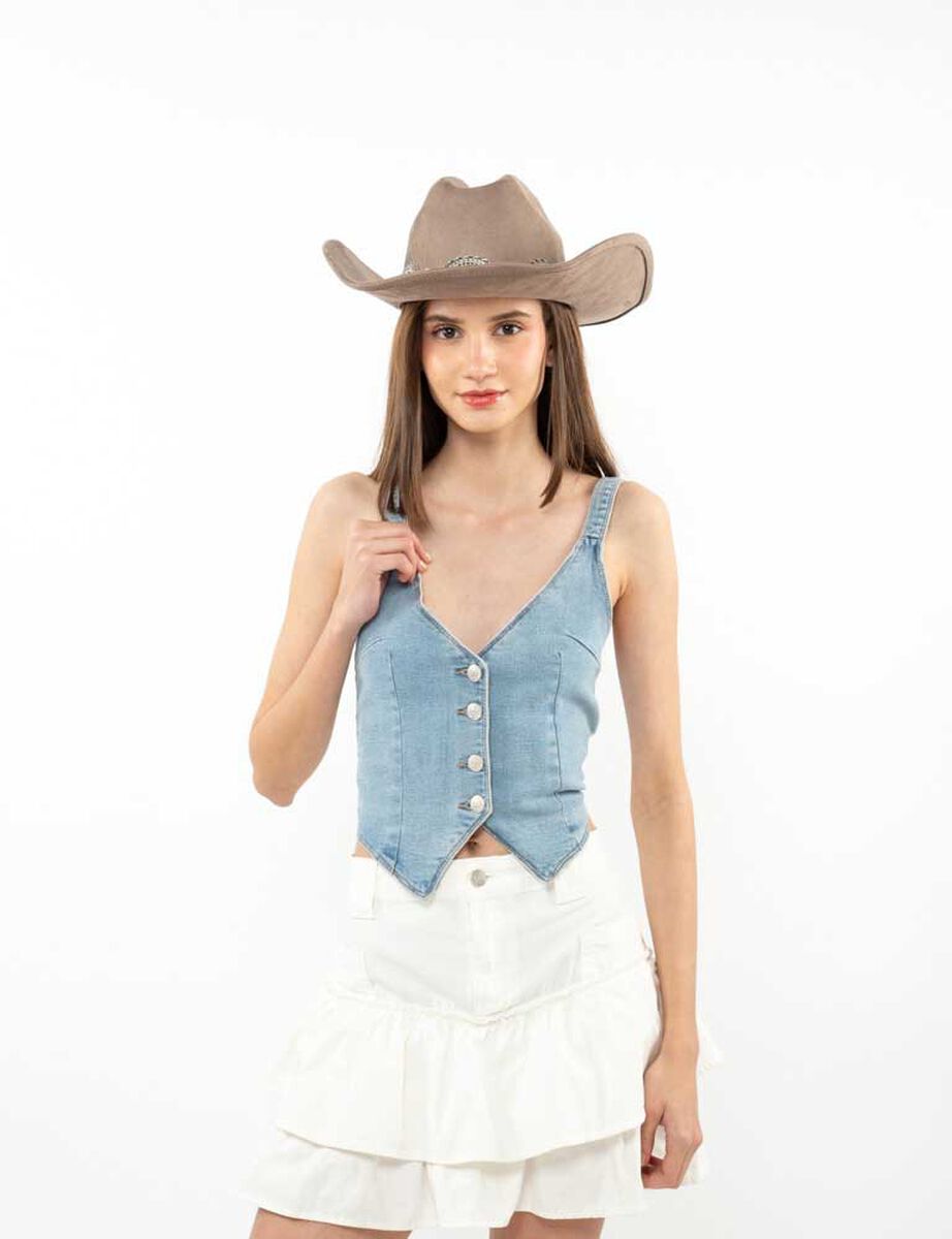 Blazer Gillette Denim Mujer Icono