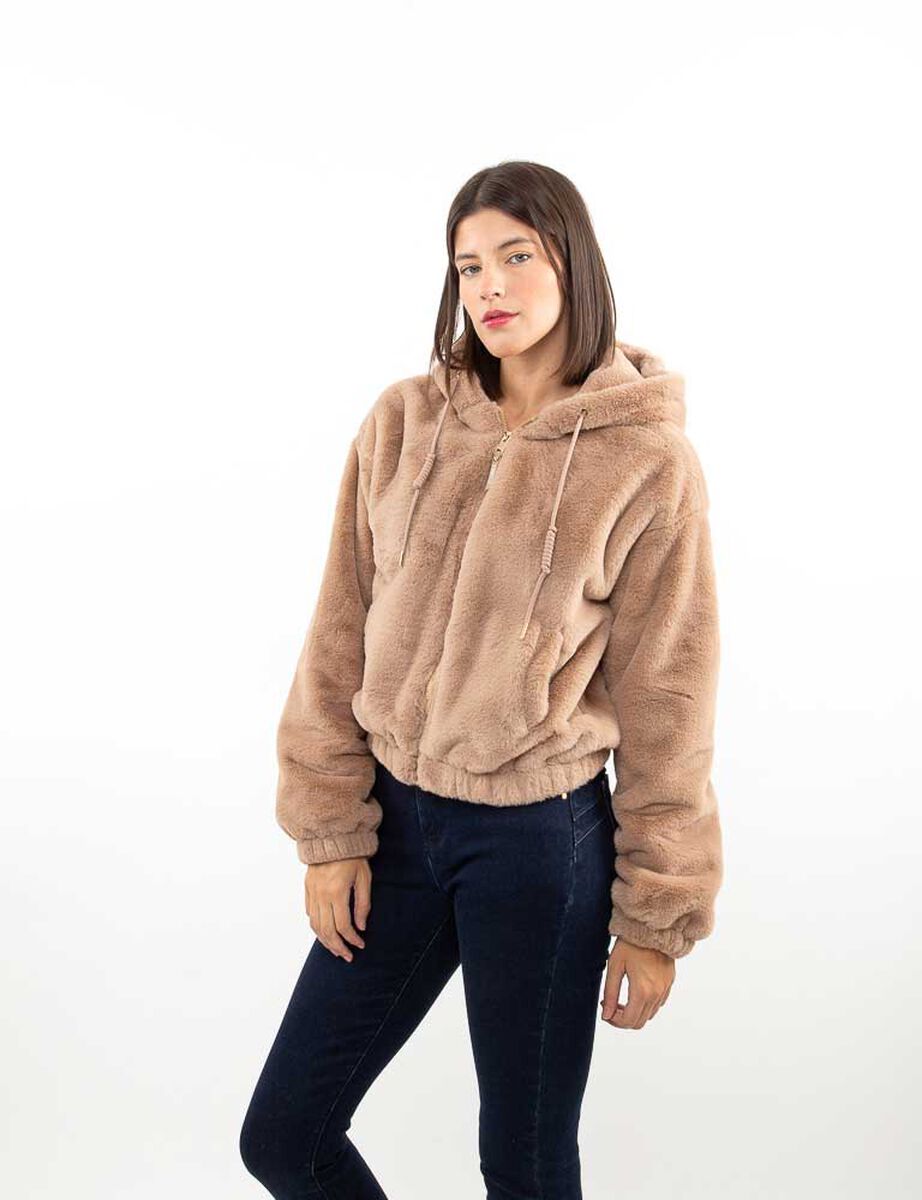Chaqueta Crop Terciopelo Plush Mujer Fiorucci