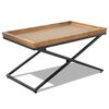 Mesa de Centro Mini Innovamuebles Monarca + 2 Bandejas Nogal Oscuro