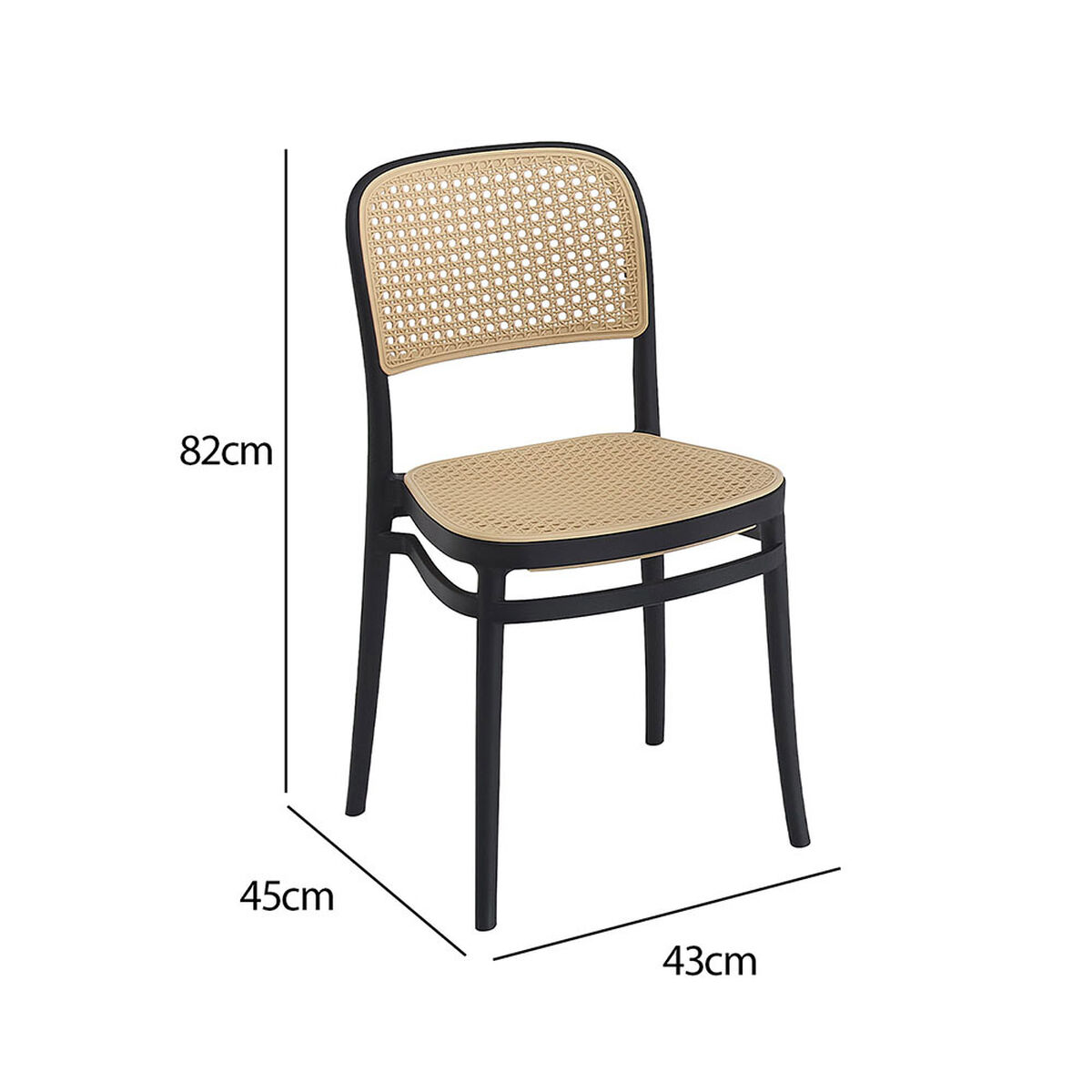 Pack 4 Sillas Vekkahome Duna Caf&eacute;