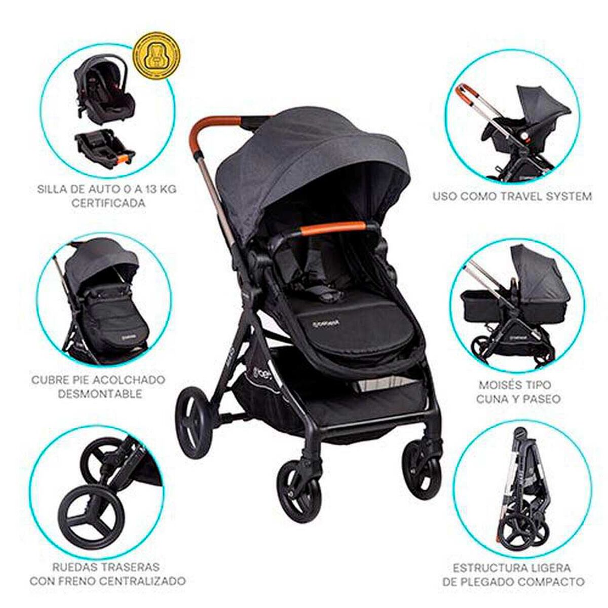 Coche Travel System Mars LX Beige Bebesit