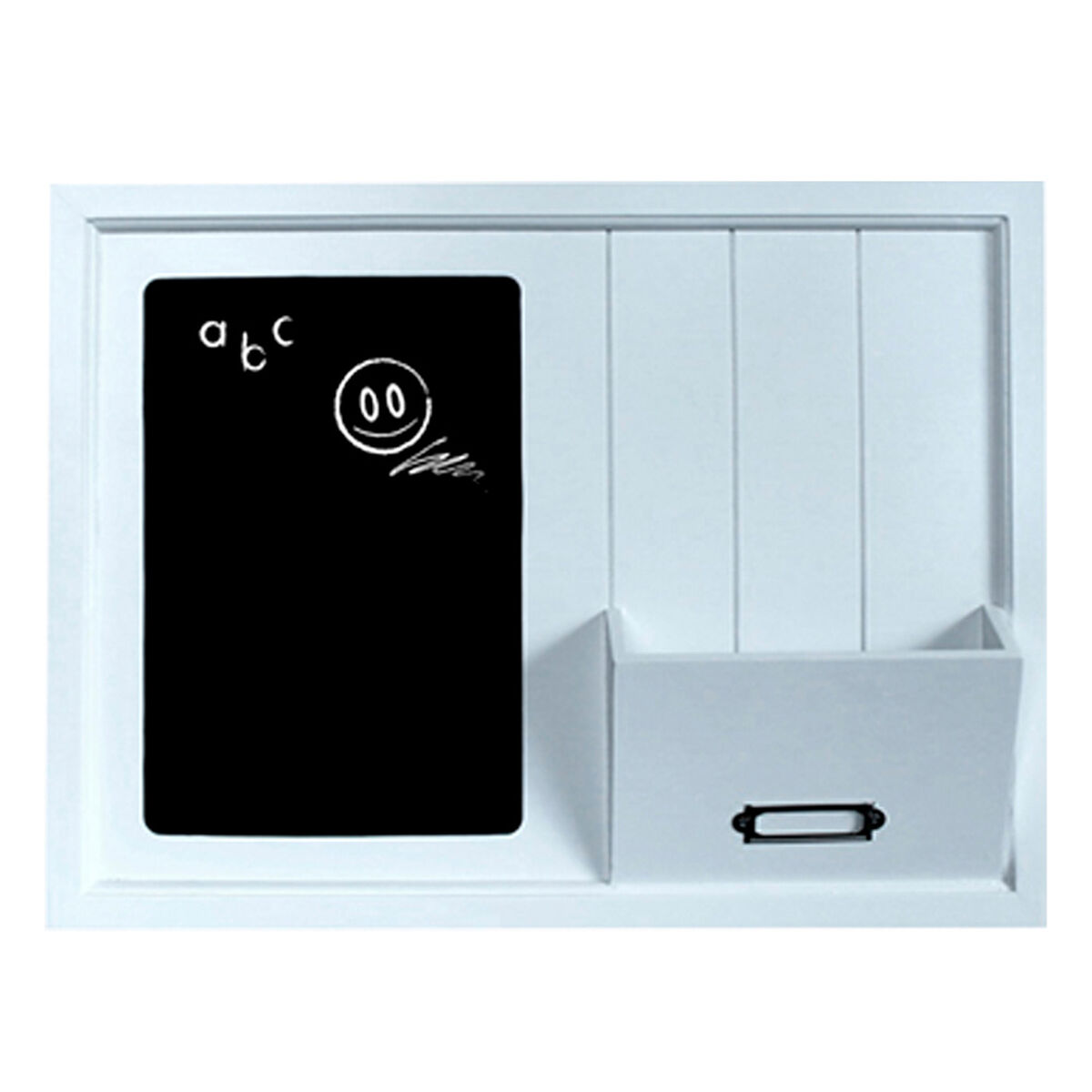 Organizador de Pared Madera Vgo Pizarra Comb. Blanco