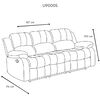 Juego de Living Reclinable Daniels Thompson Sof&aacute; 3 Cuerpos + 2 Bergere Caf&eacute;
