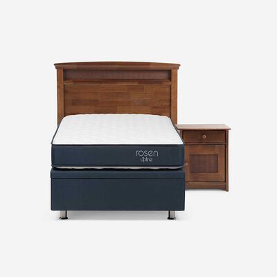 Boxet Rosen 1,5 Plazas UpLine + Respaldo + Velador Veneto