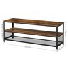 Rack TV Fm Furniture Metalwood Colection Marrón Rústico