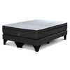 Cama Europea Rosen Base Dividida 2 Plazas Tempo + Respaldo + 2 Veladores Charles