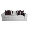 Sofa + 2 Pouff A&M Home Benjamin Gris Negro