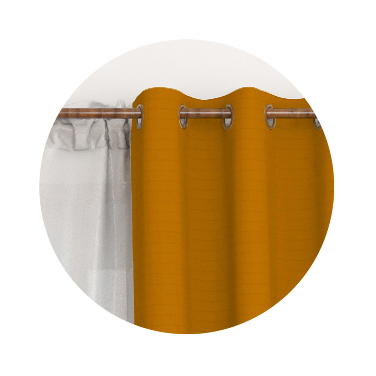 Combo Cortinas Doral Agatha 220 x 140 cm Amarillo