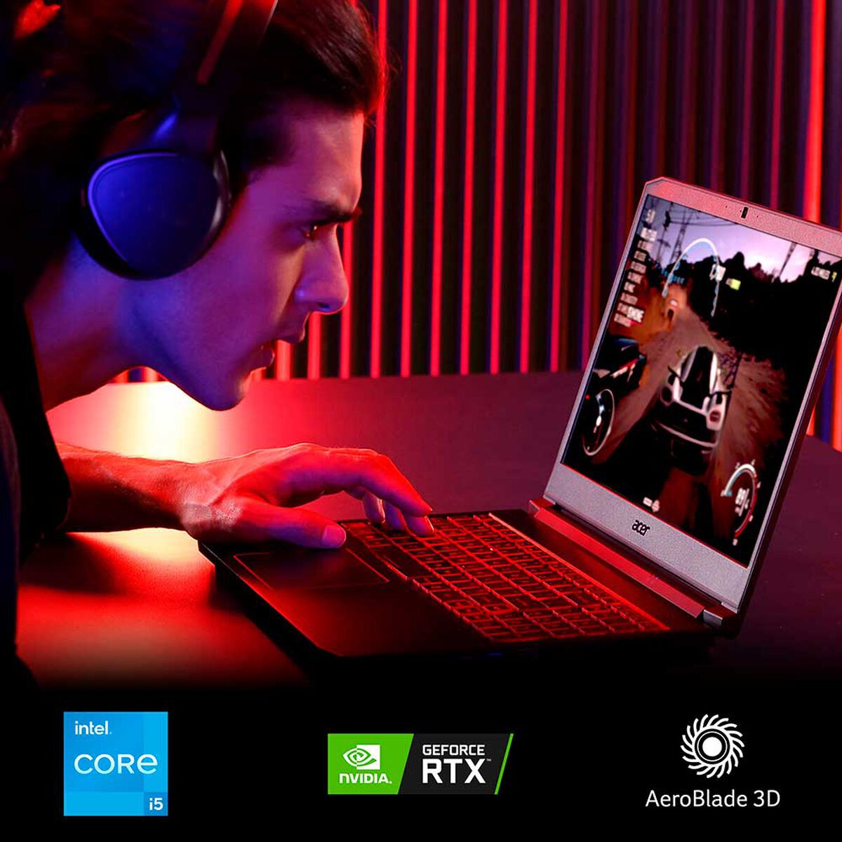 Notebook Gamer Acer Nitro 5 AN515-57-54TP-1 Core i5 16GB 128GB SSD + 1TB HDD 15,6’’ NVIDIA GTX1650