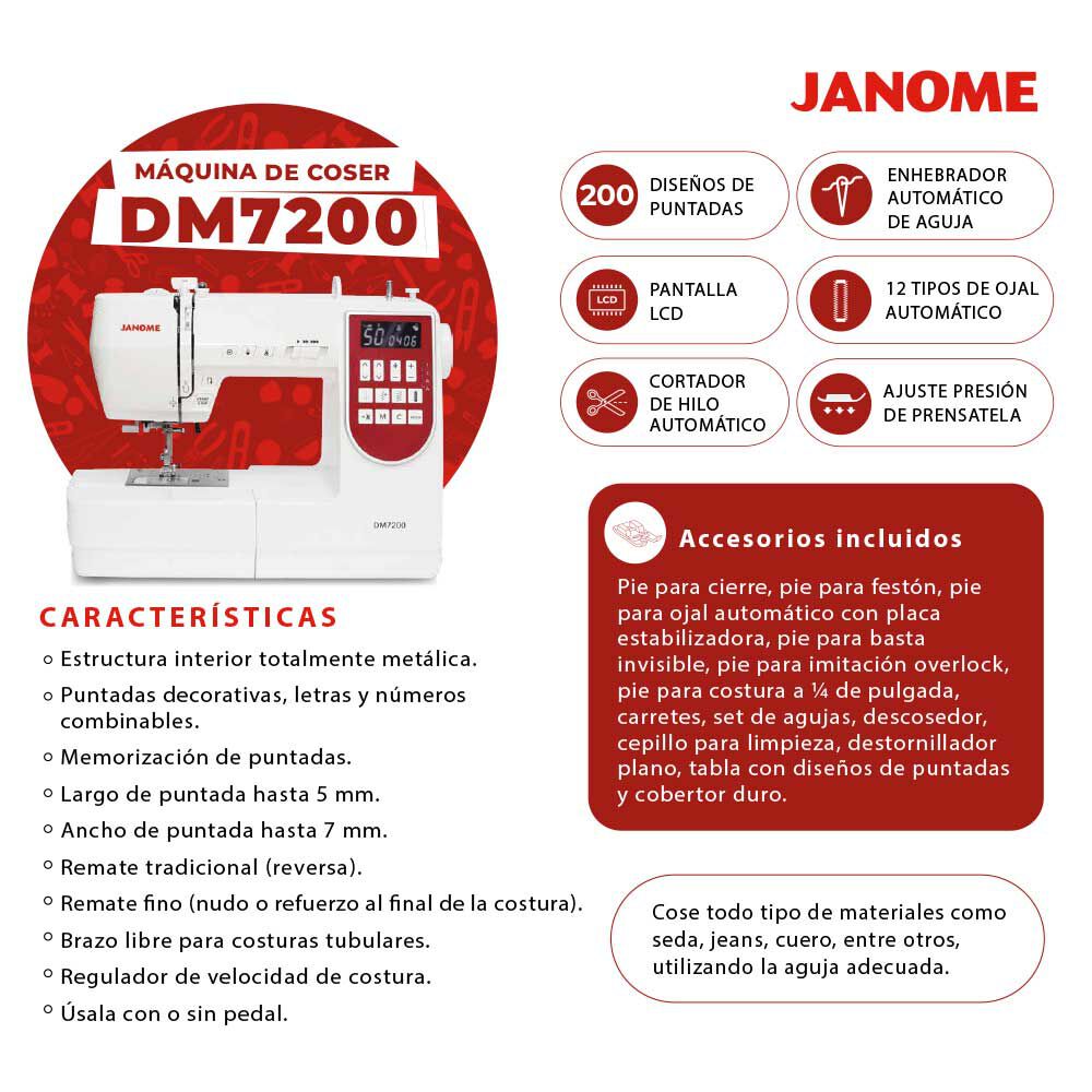 Janome DM7200 + 8002D Blanco, foto 4