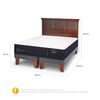 Cama Europea CIC Base Dividida 2 Plazas Premium + Respaldo New Torino Caramelo