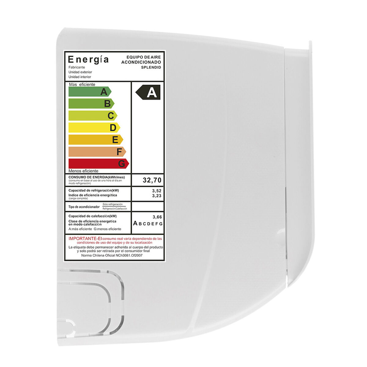 Aire Acondicionado Splendid Split 9000BTU