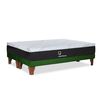 Cama Europea Latam Home Base Dividida 2 Plazas Zen Top Foam Soft Velvet Verde