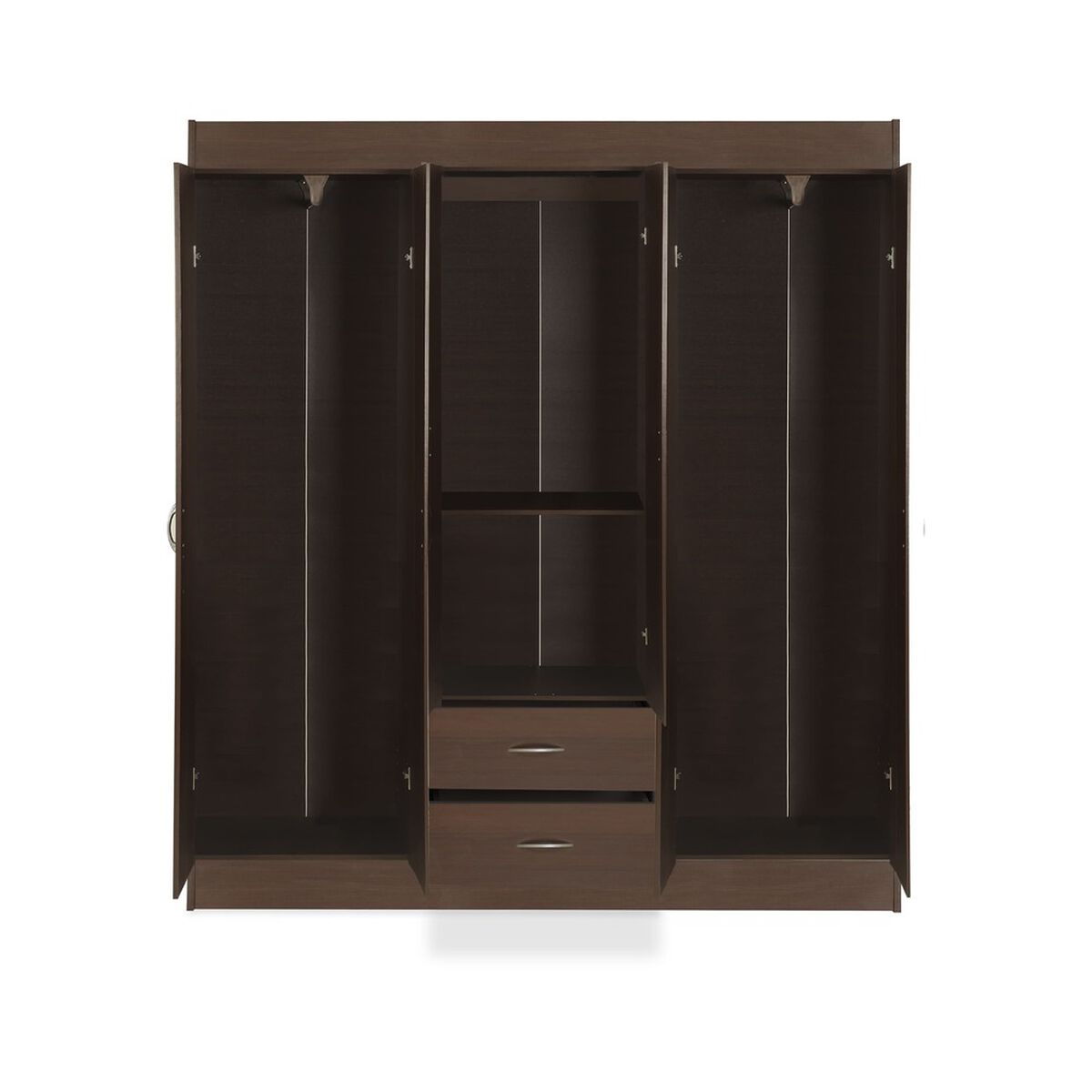 Closet Stanford 6 Puertas 2 Cajones Chocolate